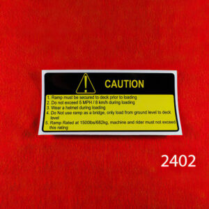 231442 2402 decal ramp caution