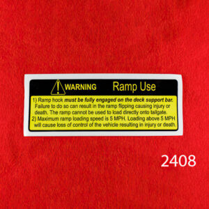 231443 2408 decal ramp use warning