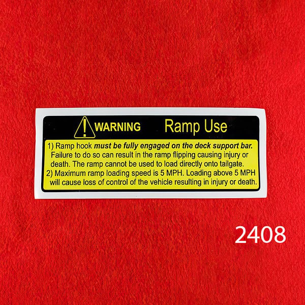 231443 2408 decal ramp use warning